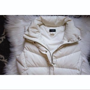 J Crew White Puffer Vest